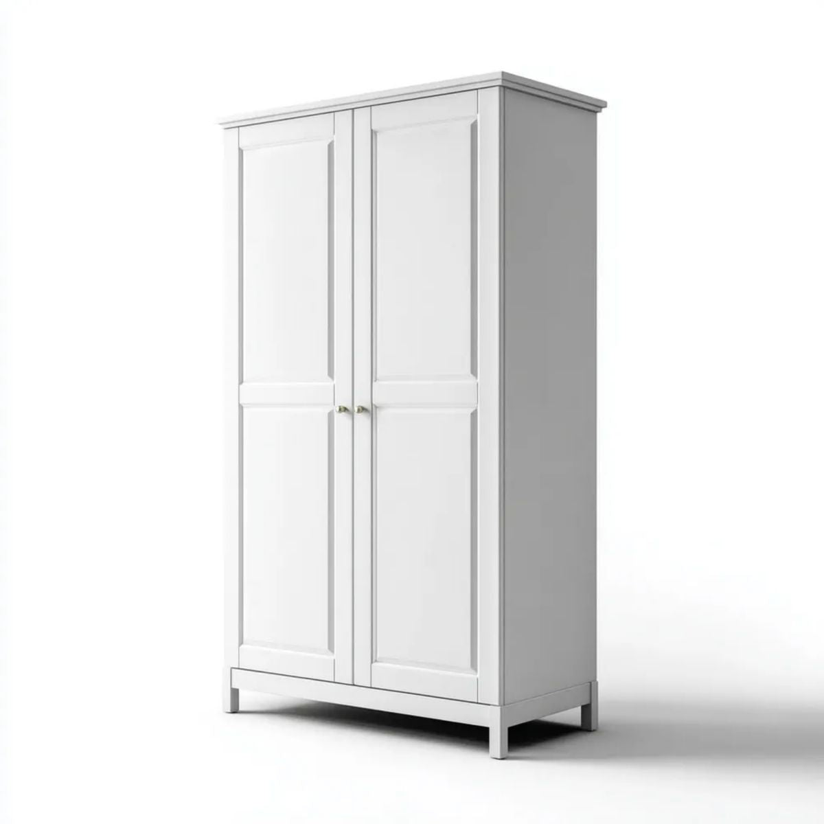 Biała dwudrzwiowa szafa z płyty MDF 80 × 50 × 180 cm
